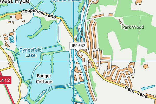 UB9 6NZ map - OS VectorMap District (Ordnance Survey)