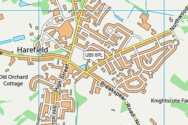 UB9 6PL map - OS VectorMap District (Ordnance Survey)