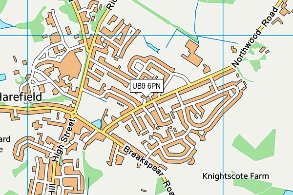 UB9 6PN map - OS VectorMap District (Ordnance Survey)