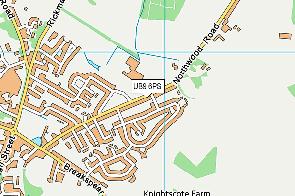 UB9 6PS map - OS VectorMap District (Ordnance Survey)