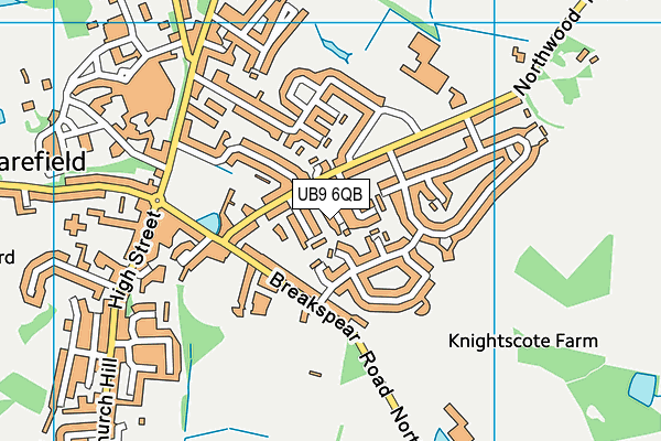 UB9 6QB map - OS VectorMap District (Ordnance Survey)
