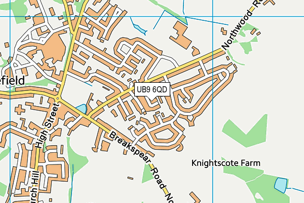 UB9 6QD map - OS VectorMap District (Ordnance Survey)