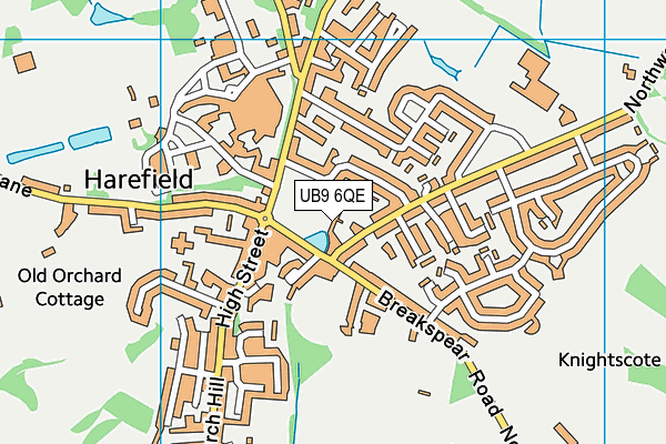 UB9 6QE map - OS VectorMap District (Ordnance Survey)