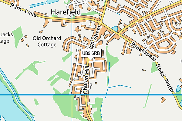 UB9 6RB map - OS VectorMap District (Ordnance Survey)