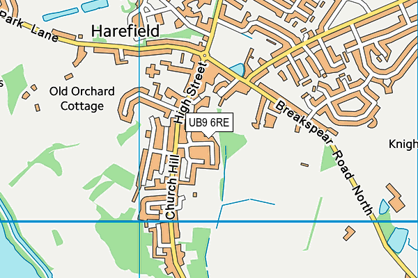 UB9 6RE map - OS VectorMap District (Ordnance Survey)