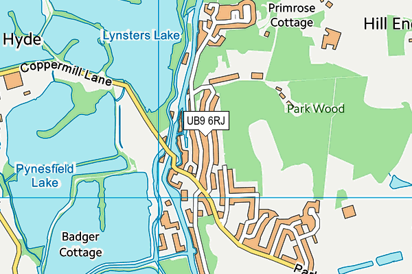 UB9 6RJ map - OS VectorMap District (Ordnance Survey)