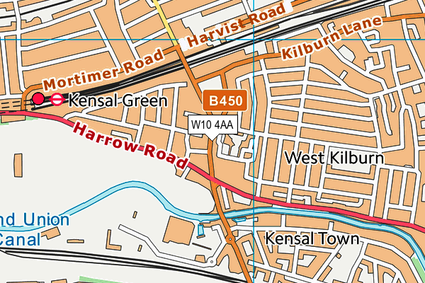 Bales College map (W10 4AA) - OS VectorMap District (Ordnance Survey)