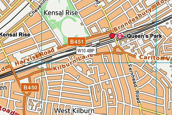 W10 4BP map - OS VectorMap District (Ordnance Survey)