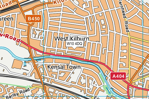 W10 4DQ map - OS VectorMap District (Ordnance Survey)