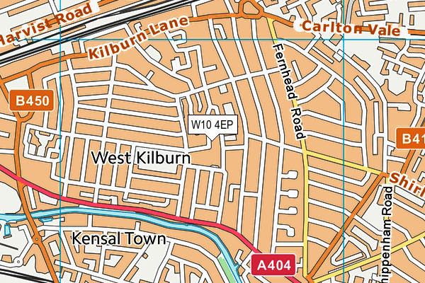 W10 4EP map - OS VectorMap District (Ordnance Survey)