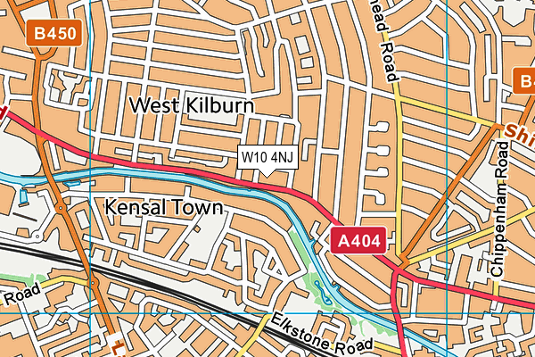 All Stars Boxing Gym And Youth Club map (W10 4NJ) - OS VectorMap District (Ordnance Survey)