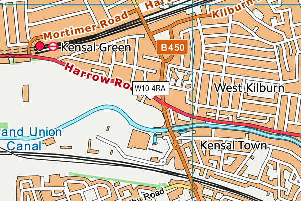 Her's Gym & Spa (Closed) map (W10 4RA) - OS VectorMap District (Ordnance Survey)