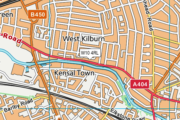 W10 4RL map - OS VectorMap District (Ordnance Survey)