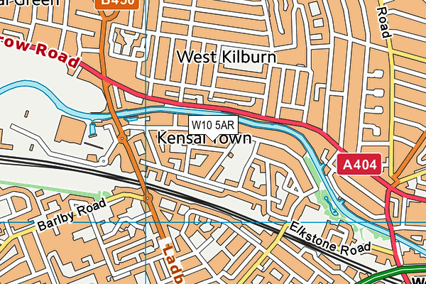 W10 5AR map - OS VectorMap District (Ordnance Survey)