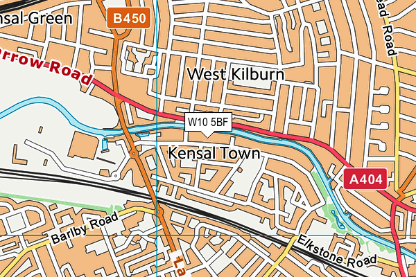 W10 5BF map - OS VectorMap District (Ordnance Survey)