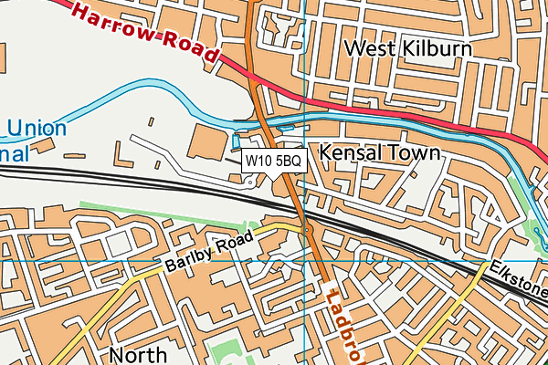 W10 5BQ map - OS VectorMap District (Ordnance Survey)