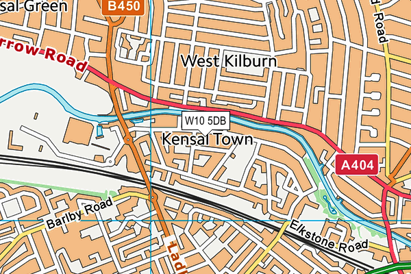 W10 5DB map - OS VectorMap District (Ordnance Survey)