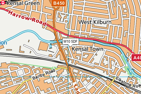 W10 5DF map - OS VectorMap District (Ordnance Survey)