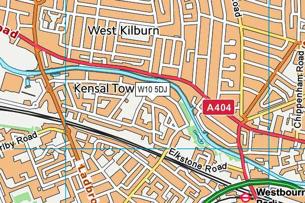 W10 5DJ map - OS VectorMap District (Ordnance Survey)