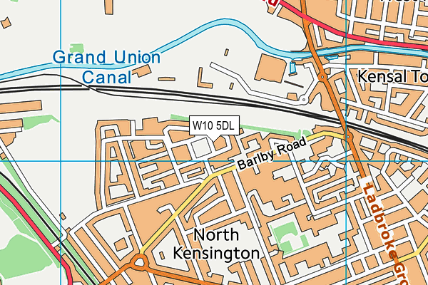 W10 5DL map - OS VectorMap District (Ordnance Survey)