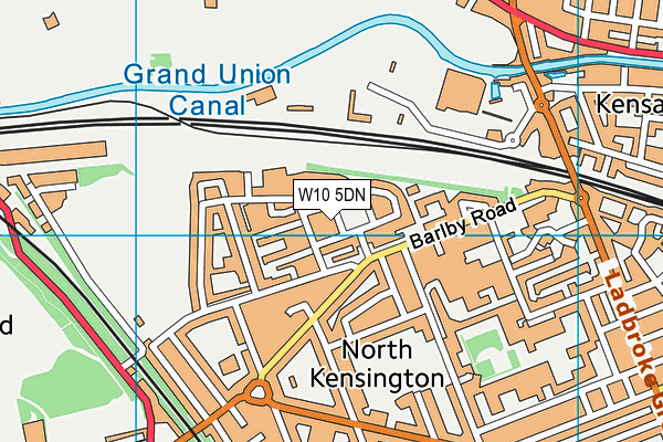 W10 5DN map - OS VectorMap District (Ordnance Survey)