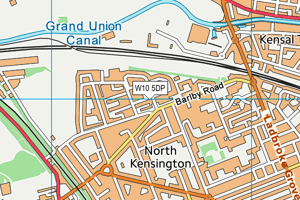 W10 5DP map - OS VectorMap District (Ordnance Survey)