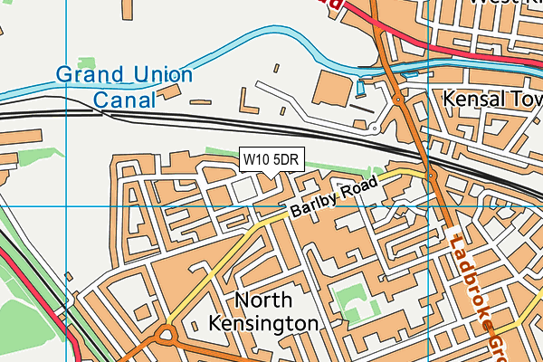 W10 5DR map - OS VectorMap District (Ordnance Survey)