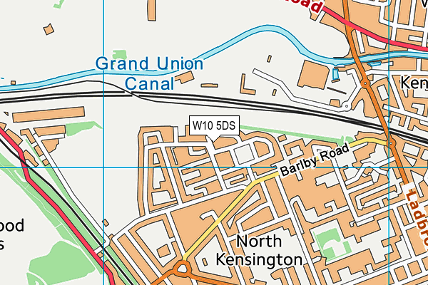 W10 5DS map - OS VectorMap District (Ordnance Survey)