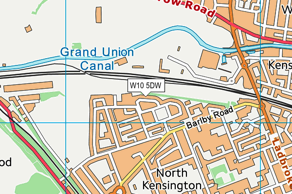 W10 5DW map - OS VectorMap District (Ordnance Survey)