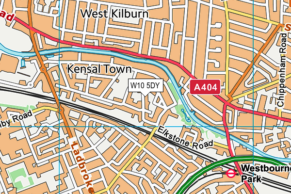 W10 5DY map - OS VectorMap District (Ordnance Survey)