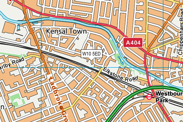 W10 5ED map - OS VectorMap District (Ordnance Survey)