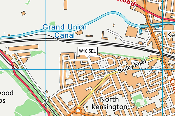 W10 5EL map - OS VectorMap District (Ordnance Survey)