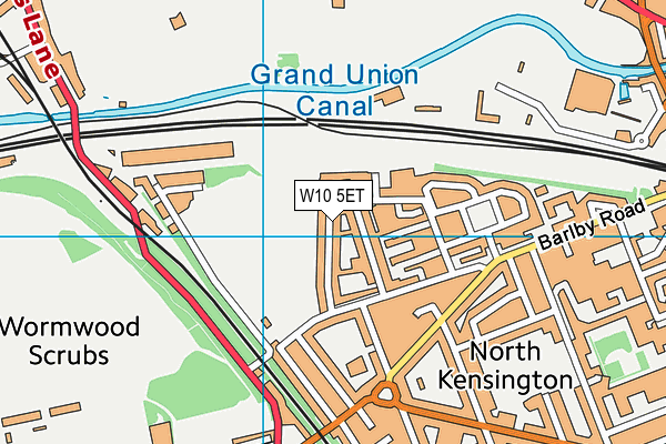 W10 5ET map - OS VectorMap District (Ordnance Survey)