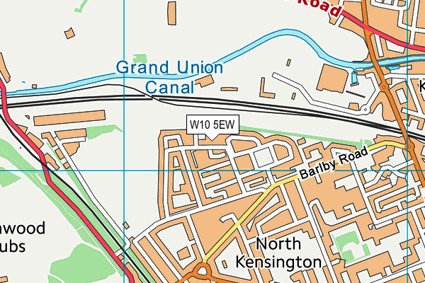 W10 5EW map - OS VectorMap District (Ordnance Survey)