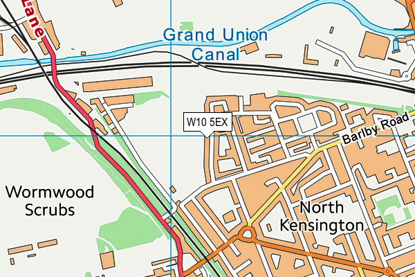 W10 5EX map - OS VectorMap District (Ordnance Survey)