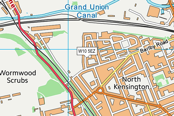 W10 5EZ map - OS VectorMap District (Ordnance Survey)