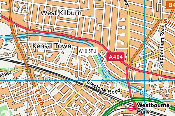 W10 5FU map - OS VectorMap District (Ordnance Survey)