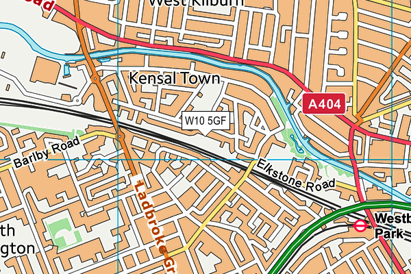 W10 5GF map - OS VectorMap District (Ordnance Survey)