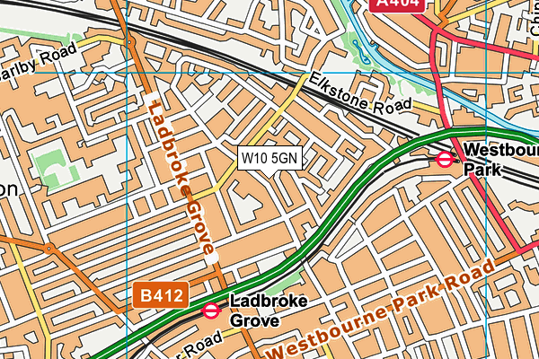 W10 5GN map - OS VectorMap District (Ordnance Survey)