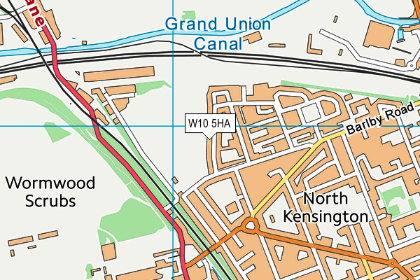 W10 5HA map - OS VectorMap District (Ordnance Survey)