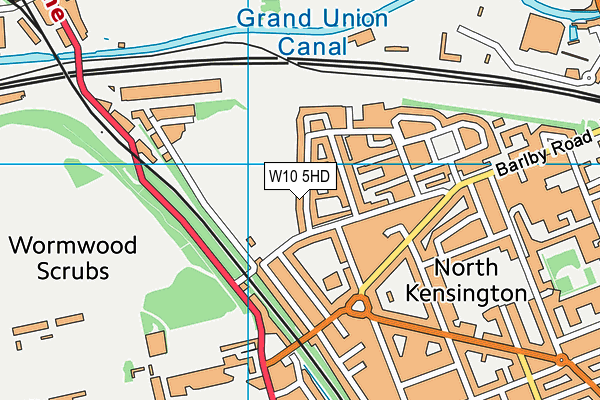 W10 5HD map - OS VectorMap District (Ordnance Survey)