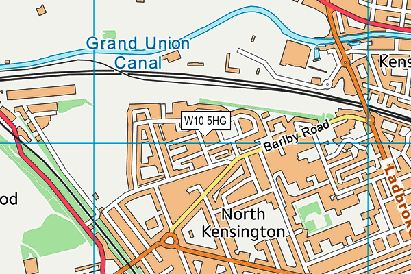 W10 5HG map - OS VectorMap District (Ordnance Survey)