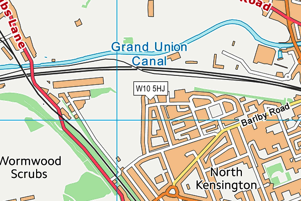 W10 5HJ map - OS VectorMap District (Ordnance Survey)