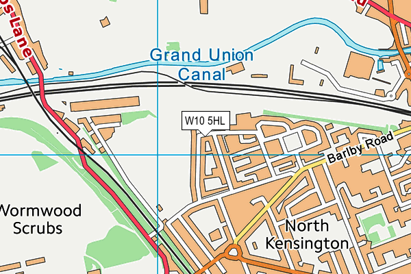 W10 5HL map - OS VectorMap District (Ordnance Survey)