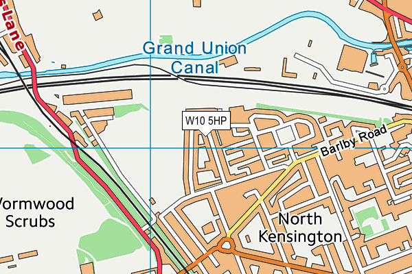 W10 5HP map - OS VectorMap District (Ordnance Survey)