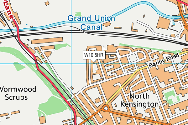 W10 5HR map - OS VectorMap District (Ordnance Survey)