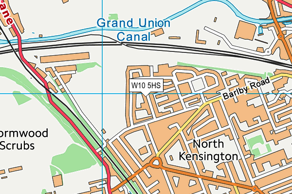 W10 5HS map - OS VectorMap District (Ordnance Survey)