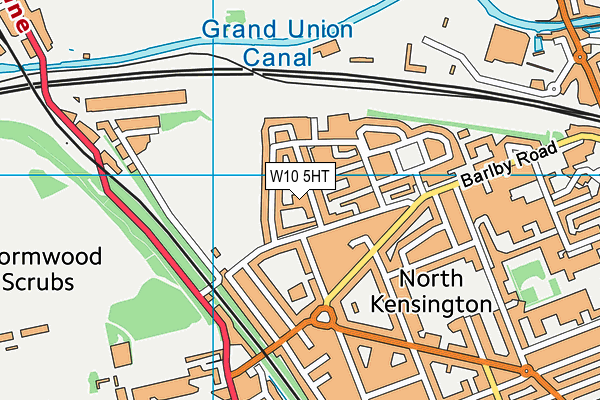 W10 5HT map - OS VectorMap District (Ordnance Survey)