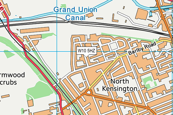 W10 5HZ map - OS VectorMap District (Ordnance Survey)