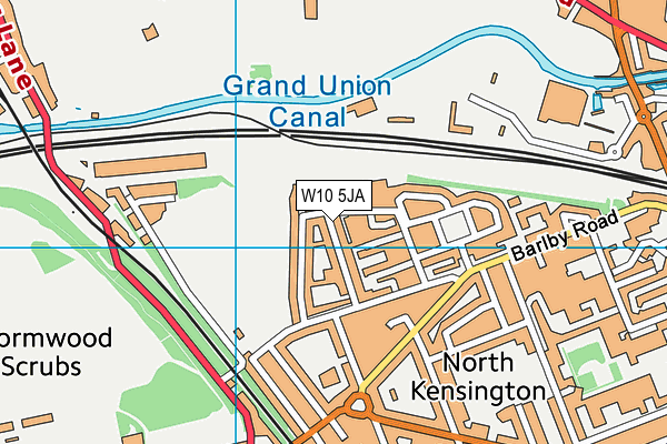 W10 5JA map - OS VectorMap District (Ordnance Survey)